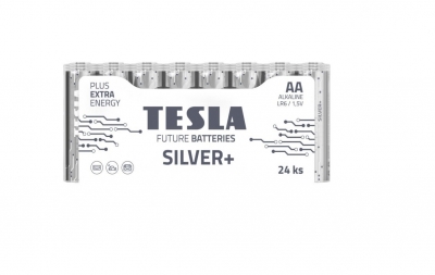 Baterijos Tesla AA Silver+ Alkaline LR06 2600 mAh 24 vnt.